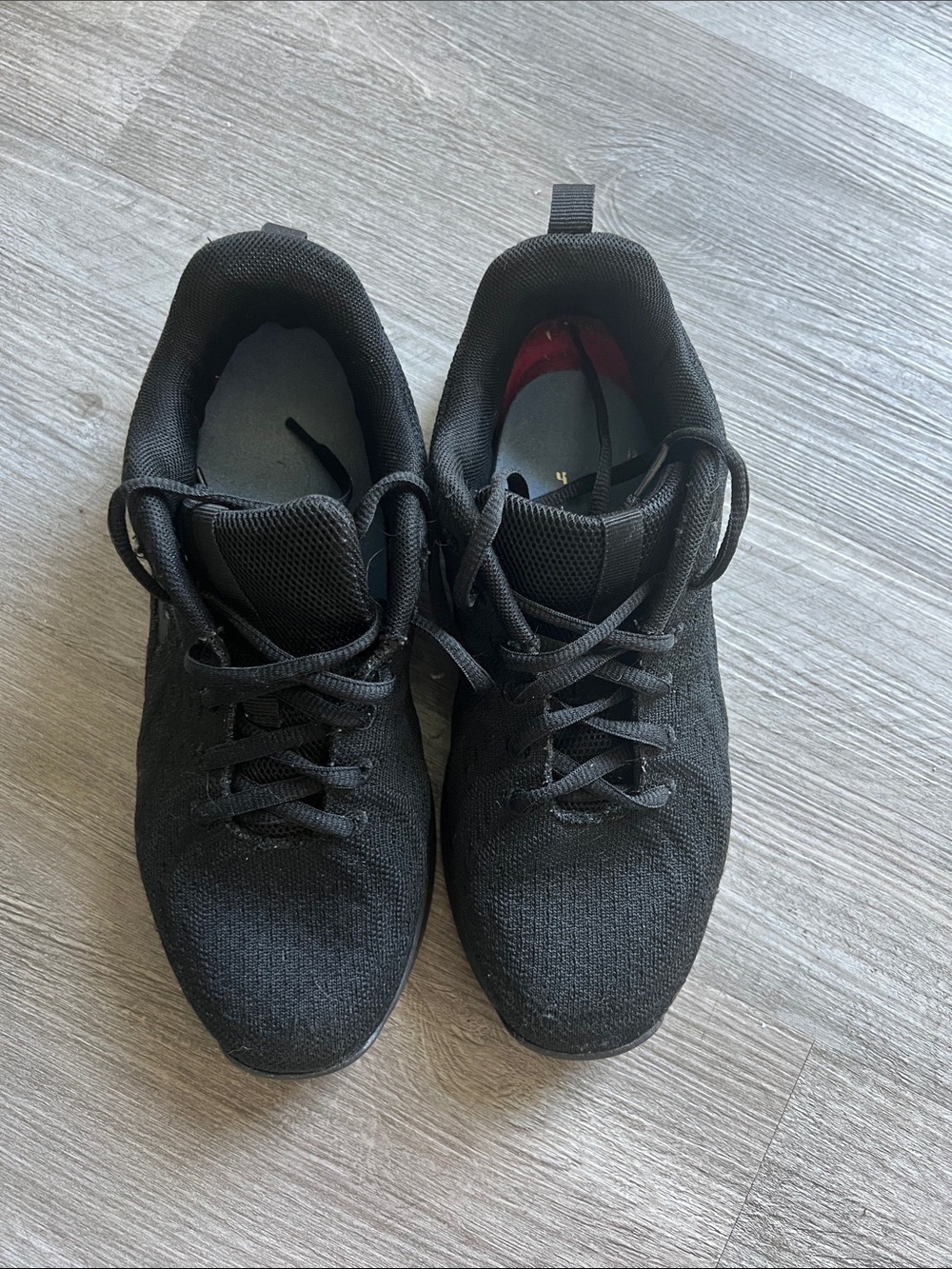 Women's Black Knit Lace-Up Sneakers